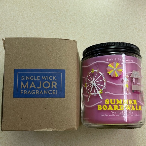 NWT Bath & Body Works Single Wick Candle SUMMER BOARDWALK - Picture 1 of 3